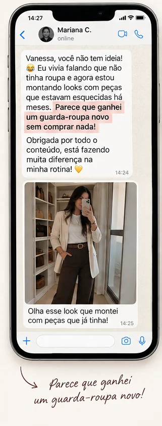 Conversa de Mariana C. com Vanessa, conforme o anexo enviado
